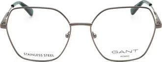 GANT GA4154 Oversized Metal Frame Eyeglasses - Silver