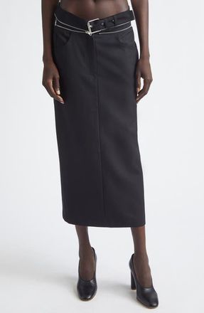Vaquera Zip Off Waistband Wool Skirt in Black at Nordstrom, Size X-Small