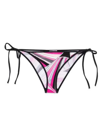 Pucci Iride-print bikini briefs - women - Polyamide/Spandex/Elastane - L - Pink