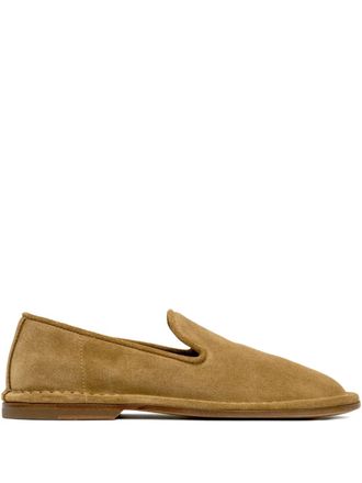 Buttero suede loafers - women - Suede/Suede/Rubber/Calf Leather - 37.5 - Brown