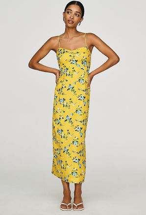 Hunter Bell Amal Linen Midi Dress
