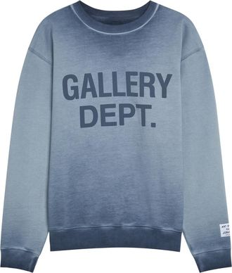 Gallery Dept. Logo-print Washed Cotton Sweatshirt - Blue - XL