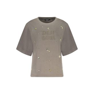 Desigual Grigio Katoenen Damessweater