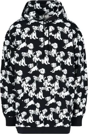 Celine Hooded Printed Dogs Sweatshirt
