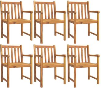 vidaXL Vidaxl - Sillas De Jard&iacute;n 6 Uds Madera Maciza De Acacia 56x55,5x90 Cm
