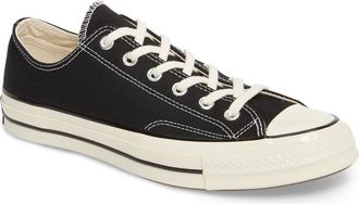 Converse Chuck Taylor 70 Low Top Sneaker in Black/black/egret at Nordstrom, Size 11.5