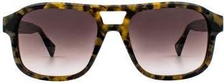 AllSaints Enzo 54mm Aviator Sunglasses in Camo Tort at Nordstrom Rack