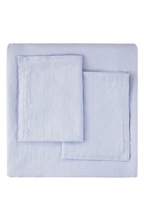 Melange Home Linen Duvet Set in Blue at Nordstrom Rack, Size Queen