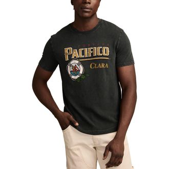Lucky Brand Pacifico Logo Cotton Graphic T-Shirt in Jet Black at Nordstrom, Size Xx-Large