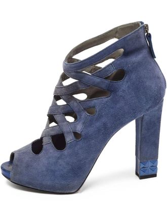 Le Silla cut-out suede boots - Blue