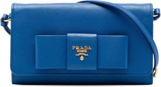 Prada Pre-owned Prada Saffiano Lux Bow Wallet On Strap Ladies 2MU9Q95M0VB2XH7O