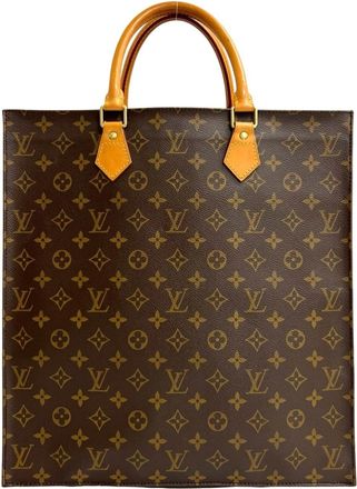 Louis Vuitton Brown Leather Pvc Handbag Tote Bag (Pre-Owned)