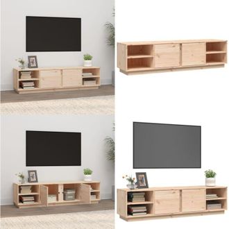 vidaXL Mobile Porta TV 156x40x40 cm in Legno Massello di Pino - Mobile TV in pino - Mobile TV con scomparti