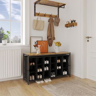 Vicco Mueble Zapatero Fyrk, Roble R&uacute;stico, 100 X 54.5 Cm