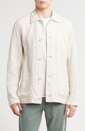 Rag & Bone Evan Linen Chore Jacket in Light Grey at Nordstrom Rack, Size 40