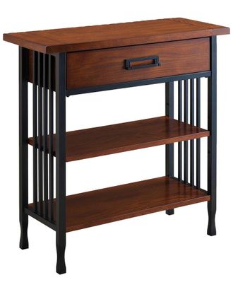 Leick Home Ironcraft Bookcase With Drawer Storage
