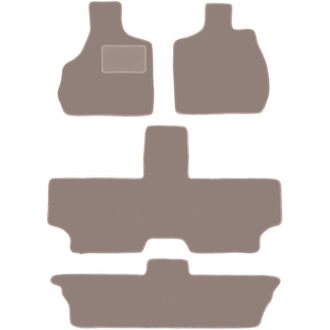 OEM Alfombrillas De Terciopelo Beige Para Chrysler Grand Voyager Iii 7 Plazas (2000-2008)