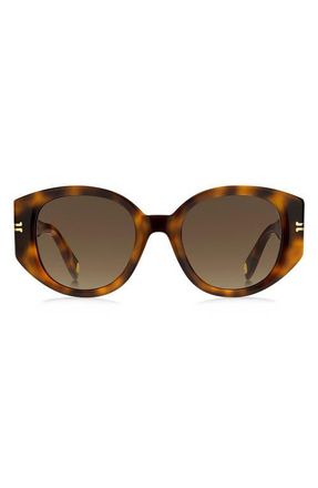 Marc Jacobs Round Sunglasses in Havana/Brown Gradient at Nordstrom