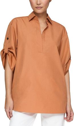 Lafayette 148 New York Tab Sleeve Popover Shirt