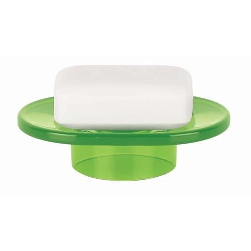 Gedy Marika Seifenschale Aus Keramik | Grün | 8,3 X 12 X 3 Cm | Elegantes Badezimmer-Accessoire