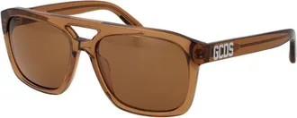 GCDS Brown Plastic Sunglasses