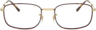 Ray-Ban Occhiali rettangolari in metallo - Marrone