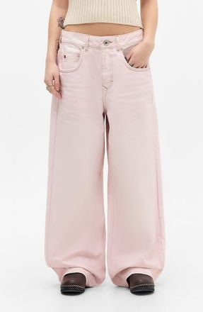 BDG Jaya Baggy Wide Leg Jeans in Pink at Nordstrom, Size 25 X 32