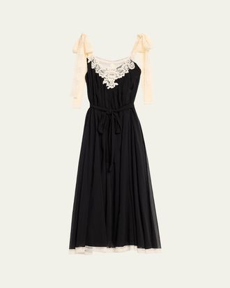 Zimmermann Roselight Lace Slip Midi Dress