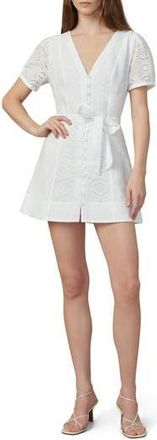 Joe's The Halle Eyelette Mini Dress in White at Nordstrom Rack, Size X-Small