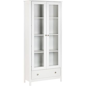 Beliani Glass Display Cabinet NORNALUP 80 cm White