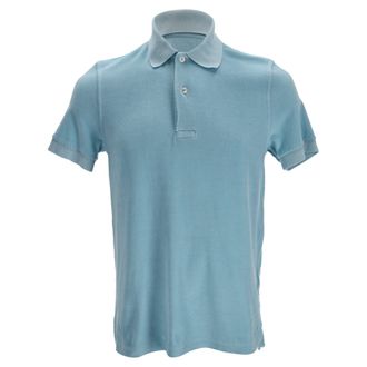 Tom Ford Polo Shirt in Light Blue Cotton