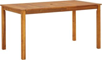 vidaXL Mesa De Jard&iacute;n Madera Maciza De Acacia 140x80x74 Cm Vidaxl
