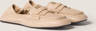 Miu Miu Ruches nappa leather loafers
