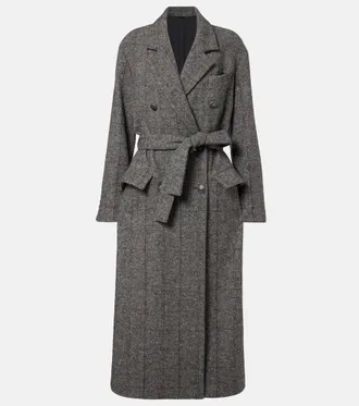 Brunello Cucinelli Double-breasted alpaca-blend coat