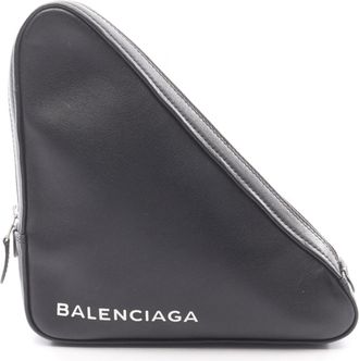 Balenciaga Black Leather Clutch Bag (Pre-Owned)