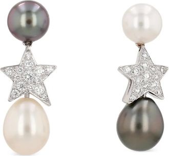 Chanel Orecchini con perle e diamanti anni 2010 - Argento