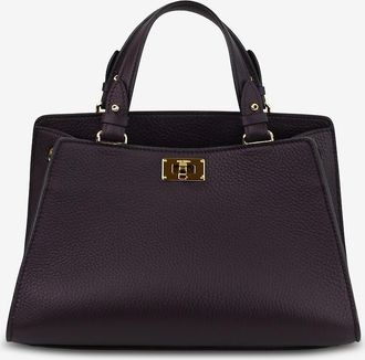 Michino Rechteckige Handtasche aus genarbtem Leder Trocadero