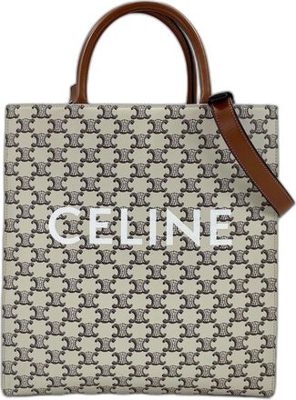 Celine White Handbag Shoulder Bag Tote Bag (Pre-Owned)