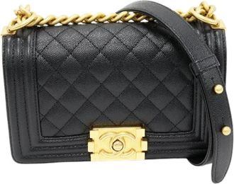 Chanel Pre-owned Vintage Cross Body Bag - Dames - Vintage Schoudertas - Zwart - ONE Size - Leer - Vintage