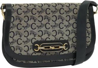 Celine Pre-owned Canvas celine-bags - Dames - Vintage Schoudertas - Blauw - ONE Size - Leer - Vintage