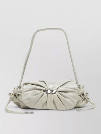 Diesel leather shoulder bag pleated charms strap