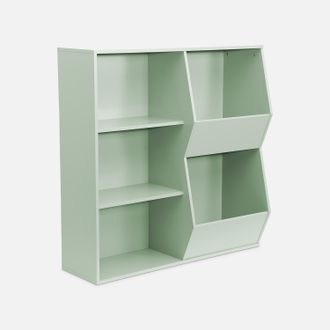 Sweeek Mueble Para Ni&ntilde;os, 3 Estantes Y 2 Espacios De Almacenamiento