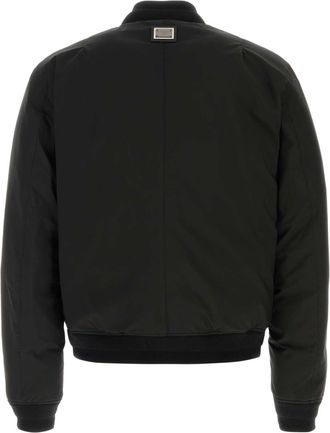 Dolce & Gabbana Mens Quilted Down-Padded Down Jacket Black Polyester