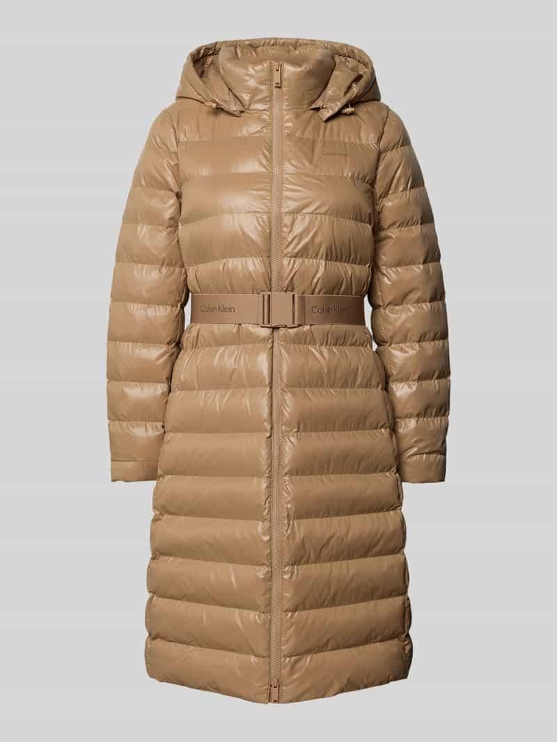 Daunen Steppmantel Calvin Klein Lange Steppjacke Daunenjacke