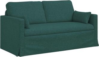 vidaXL Sof&aacute; 2 Plaza Verde Oscuro 158 X 78 X 80 Cm Tela Vidaxl