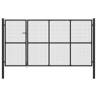 Berkfield Home Garden Gate Steel 350x150 cm Anthracite