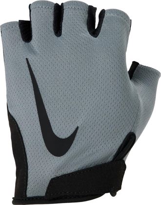Nike Mens Gym Essential 2024 Fitness Fingerless Gloves (XL) (Grey/Black)