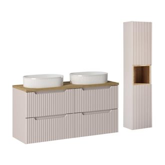 Petits Meubles Set de muebles con lavabo 4 cajones y columna estratificado 120.4cm