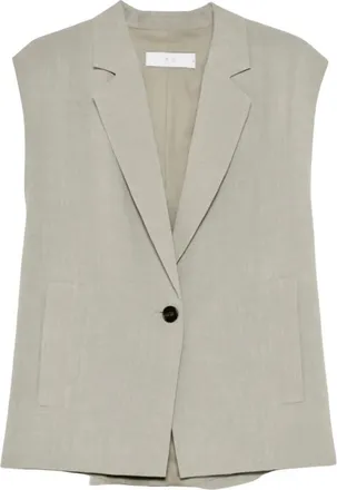 Iro Iro, Jassen, Dames, Grijs, L, Leer, Soledad Vest
