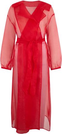 Herno Lange Badjas - Dames - Shirt Kleedjes - Rood - M - Kleedjes
